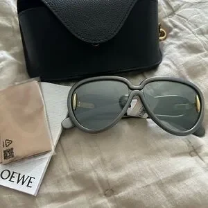LOEWE Paula\'s Ibiza Pilot Mask Aviator Sunglasses BNWT 0400021063766_BLACKGREYMIRROR?  main image 4